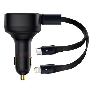 Enjoyment Series Retractable 2-in-1 30W Car Charger